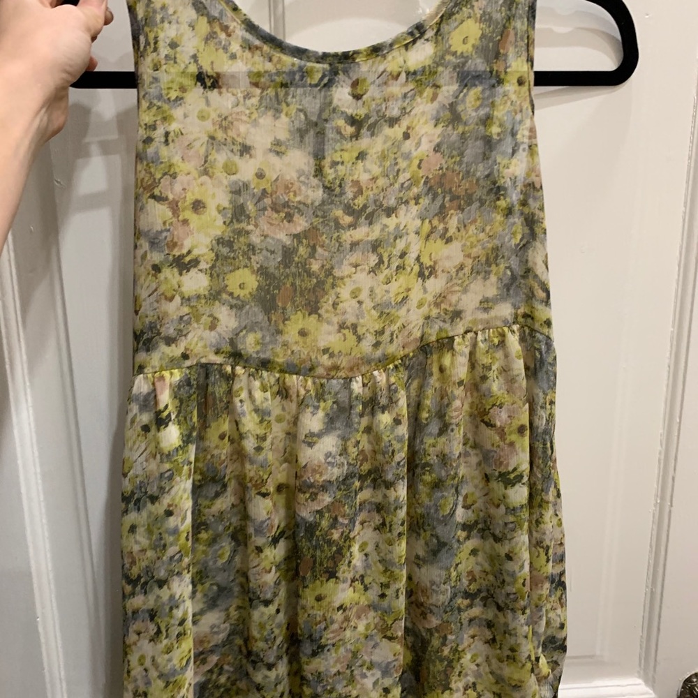Flowy green patterned too with lace back